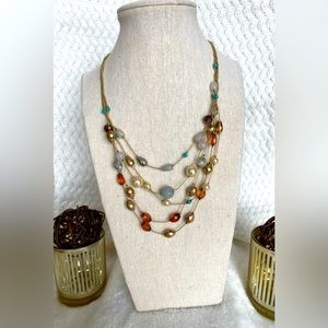 Carolina Herrera layered gem necklace